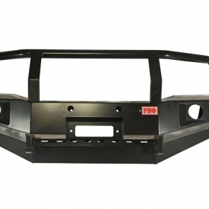 Бампер РИФ передний Toyota Hilux 2012-2014 с доп. фарами и защитной дугой на рестайлинг